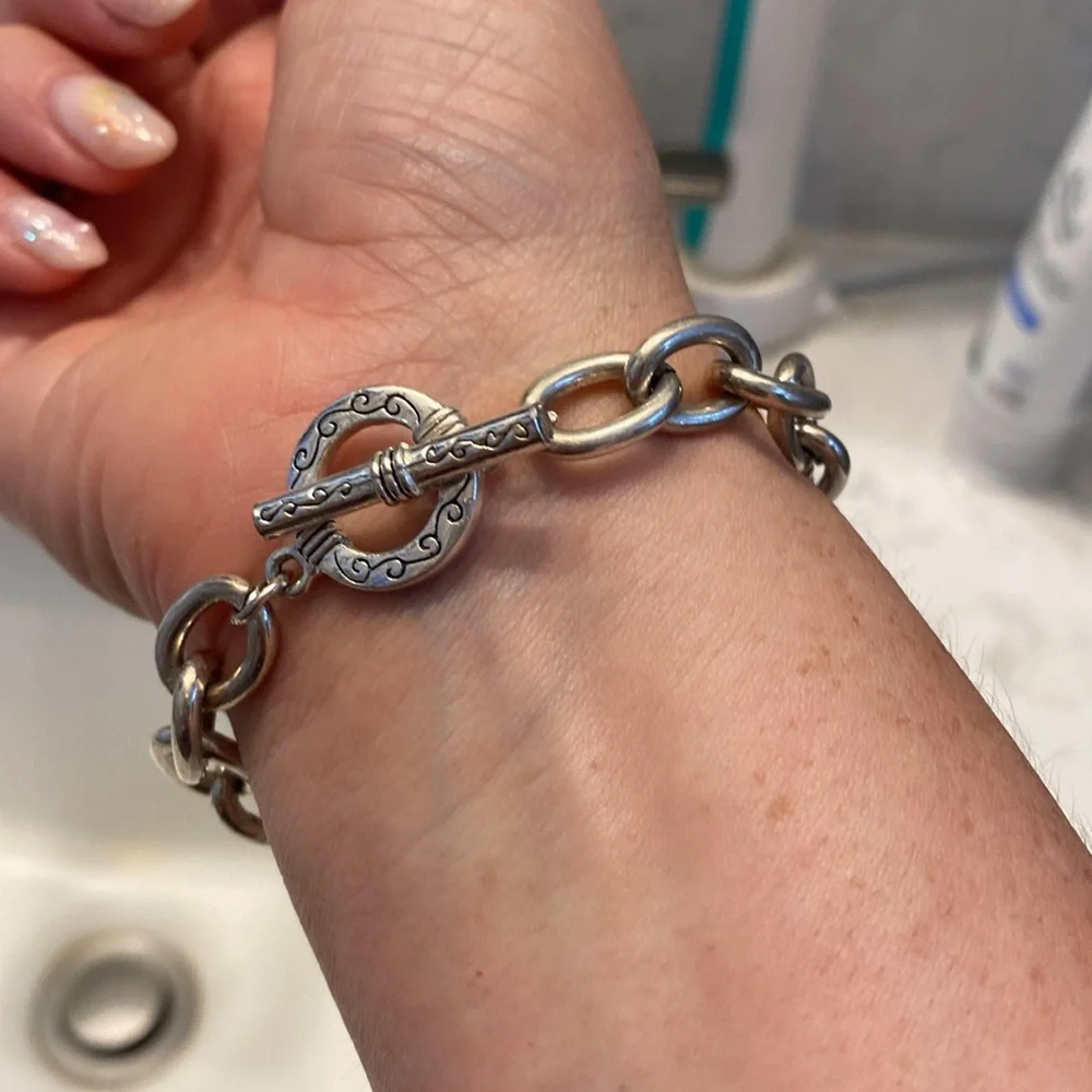Chunky silver bracelet - Picture 3 of 6